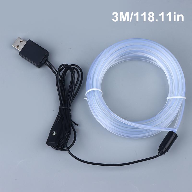 

Rgb Car Interior Led Light Strip Ambient Neon Invisible Light Usb Fiber Optic Atmosphere Lamp Support Control Colorful A2