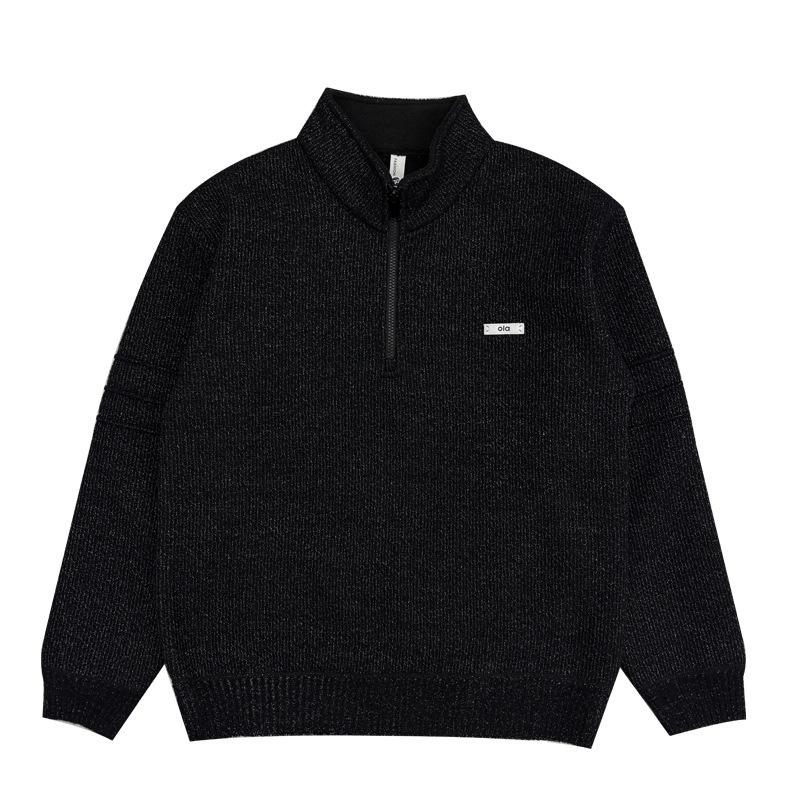 Men's Bestseller Velvet Zipper Sweater - Trendy Stand Collar Knitwear