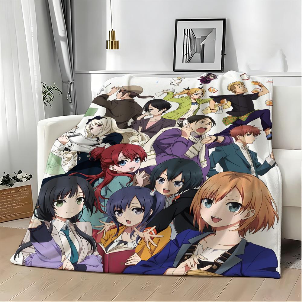 Anime S-SHIROBAKOS Throw Soft Warm Throw Blanket for Bedroom Living Room Bed Travel Camping Picnic Gift