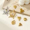 2 Piece 304 Stainless Steel Valentine's Day Charms Multicolor Heart Pendants For DIY Necklace Bracelet Jewelry Making Findings