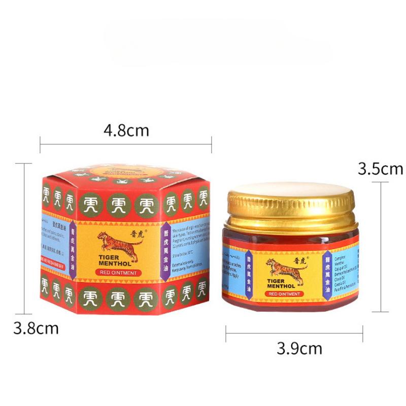 

Тигровый бальзам для мышц Формула с витамином Е и пчелиным воском Глубокое увлажнение Нежирный Быстро впитывающийся Нежный уход за кожей Бальзам после тренировки 1PC красный