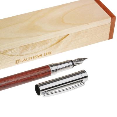 LACHIEVA LUX Luxury Writing Instrument Natural Wood German Nib Fountain Pen Gift Set Gift Karin, (Karin)