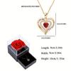 Luxury Red Zircon Pendant Necklaces With Rose Flower Gift Box For Girlfriend Women I Love You Gifts 2025 Trendy Wedding Jewelry