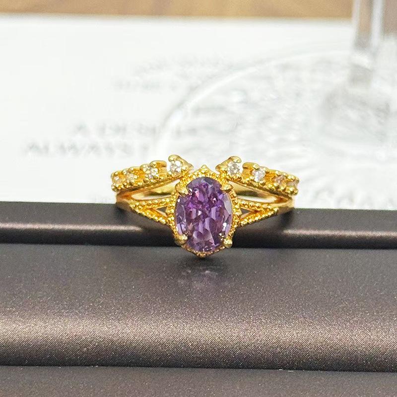 Medieval Vintage Retro Stacked Wearing Micro-Inlaid Zircon Temperament Ring Women'S Niche High-End Light Luxury Butterfly Ring