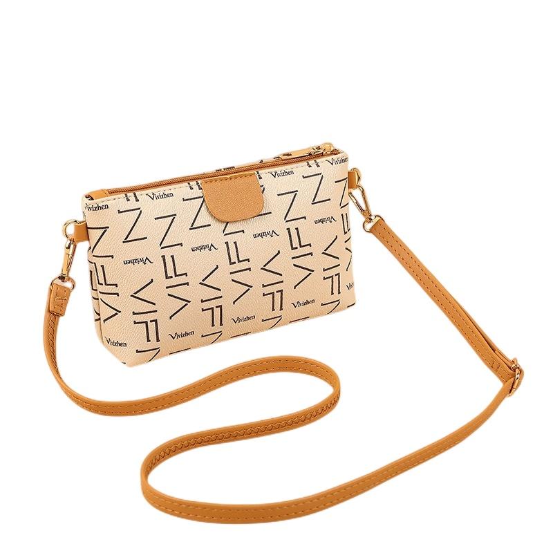 Small Square Crossbody Pvc Bag With Card And Coin Compartments