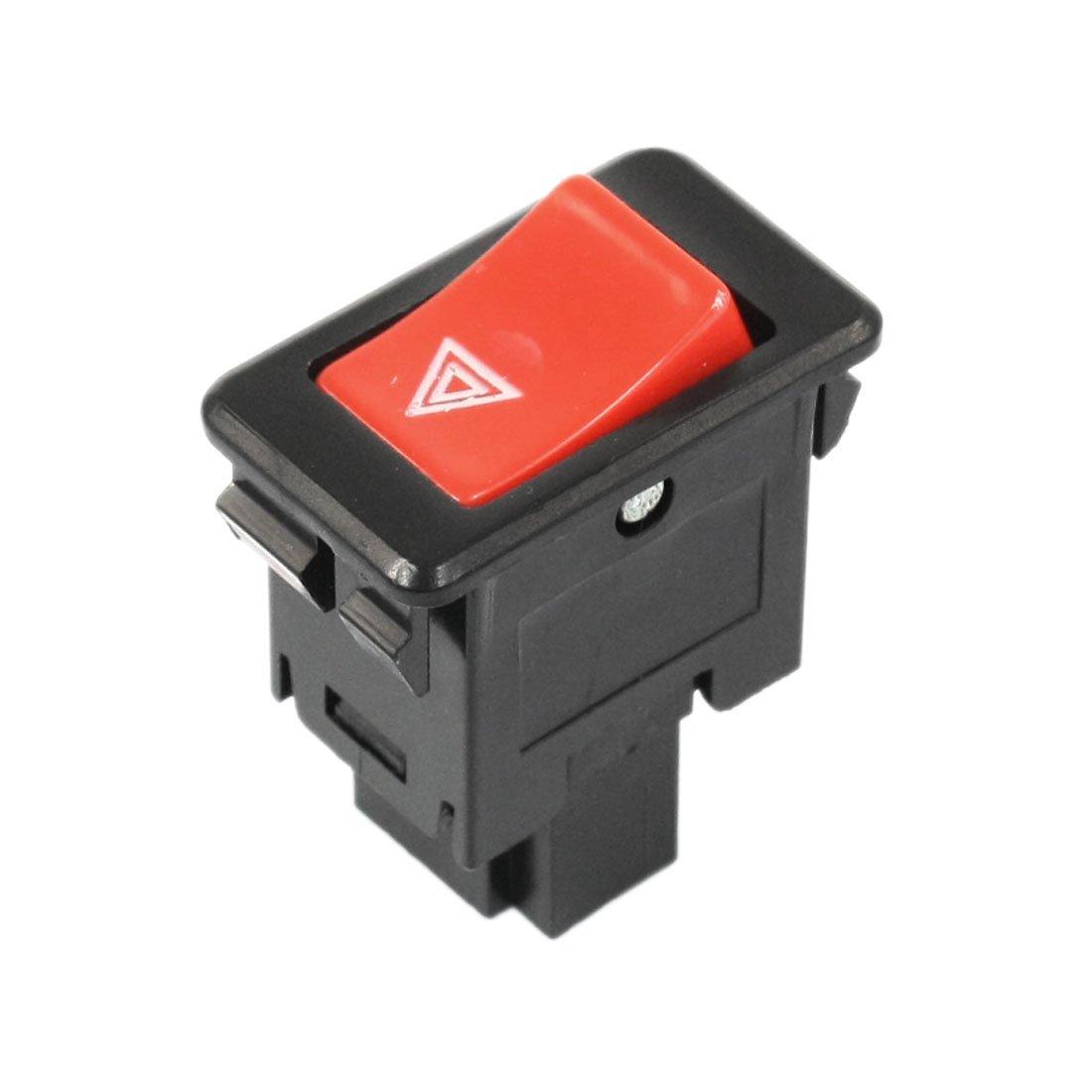 

uxcell Emergency Hazard Switch Plastic Red Black Control DC12V Car Automotive