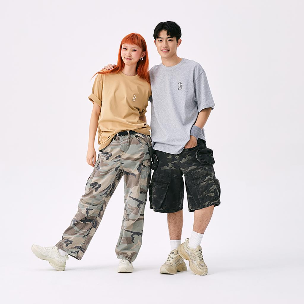 New MLB Boston Red Sox Basic Collection SS25 T-Shirt Unisex Light Beige Yellow 3ATSM0653-43BGL