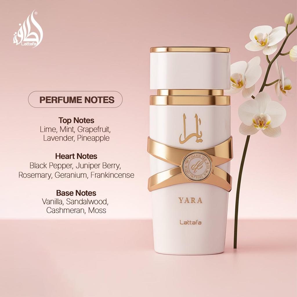 Lattafa Yara Moi - Floreale, Fruttato, Gourmand - Eau De Parfum Fragranza a Lunga Durata per Donne, 3,40 Once / 100 Ml