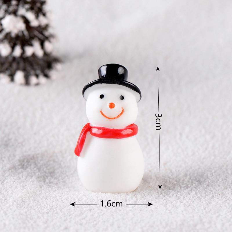 Adorable Mini Christmas Ornaments Featuring Resin Santa And Snowman Micro Landscapes