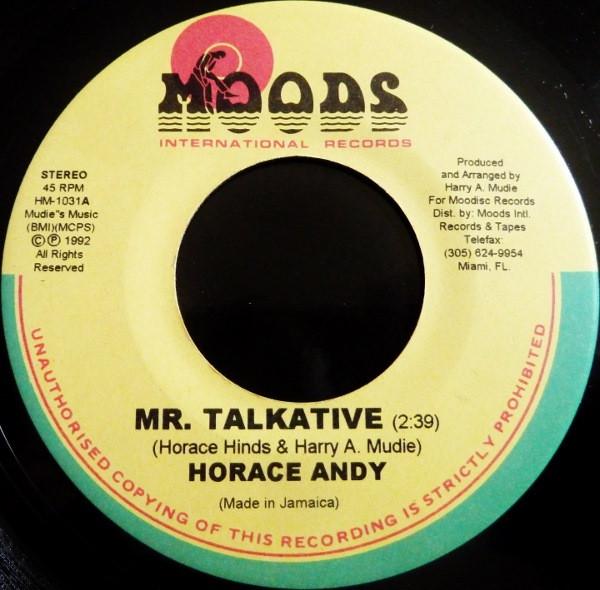 

7inch Record HORACE ANDY - Mr. Talkative NONE 1992 US Reggae, Ska & Dub Used