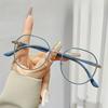 +100~+400 Simple Classic Round Metal Frame Women'S Reading Glasses Suitable for Daily Reading and Wear Glasses