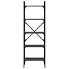Bookshelf 5 Shelves Black 56 x 31.5 x 174 cm Particleboard