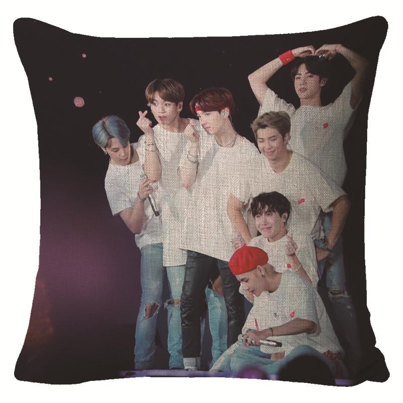 BTS Presente para Fã Capa de Almofada Decorativa para Sofá