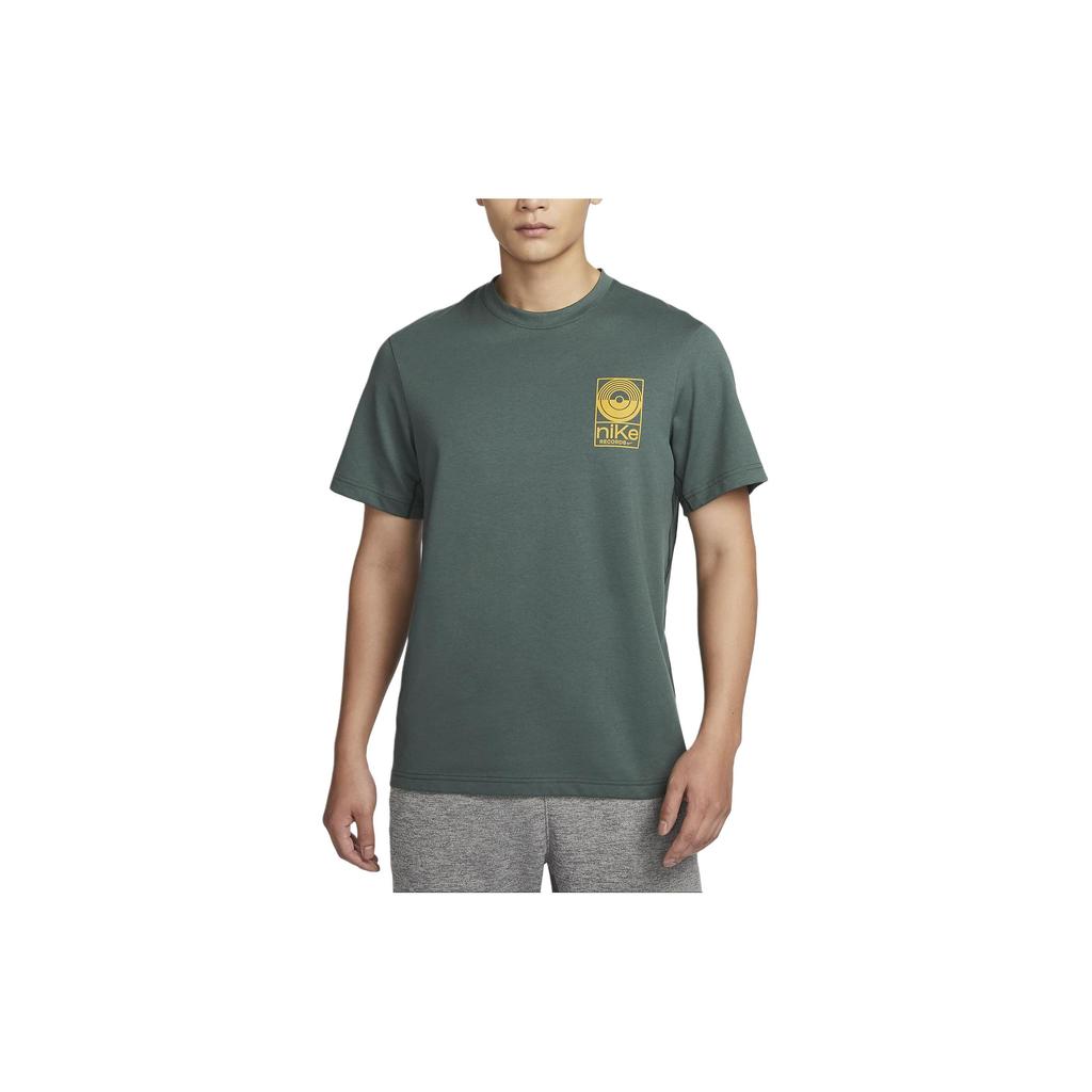 Nike American Letter Print Crew Neck Casual Short Sleeve T-Shirt Men Tops Vintage-Green FN3320-338