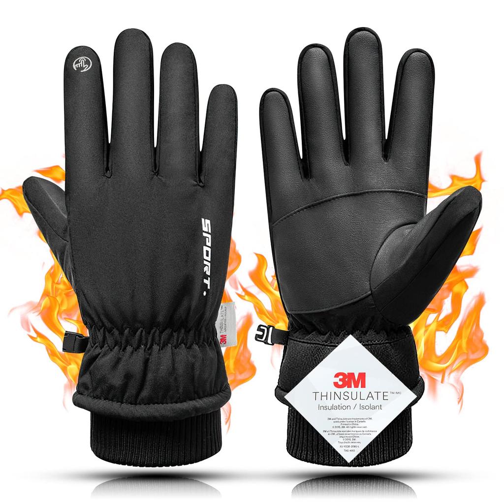 KELEVO Outdoor Winter Gloves with 3M Fleece and Cold Weather Protection Touchscreen and Ideal for and Unisex Men's Thinsulate, Lining, (-15°C).