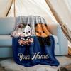 Personalizovaná deka s vlastním jménem - Design s potiskem Bubu Dudu, Deka na pohovku, postel, na cesty, kempování - Měkká a teplá, Skvělý dárek