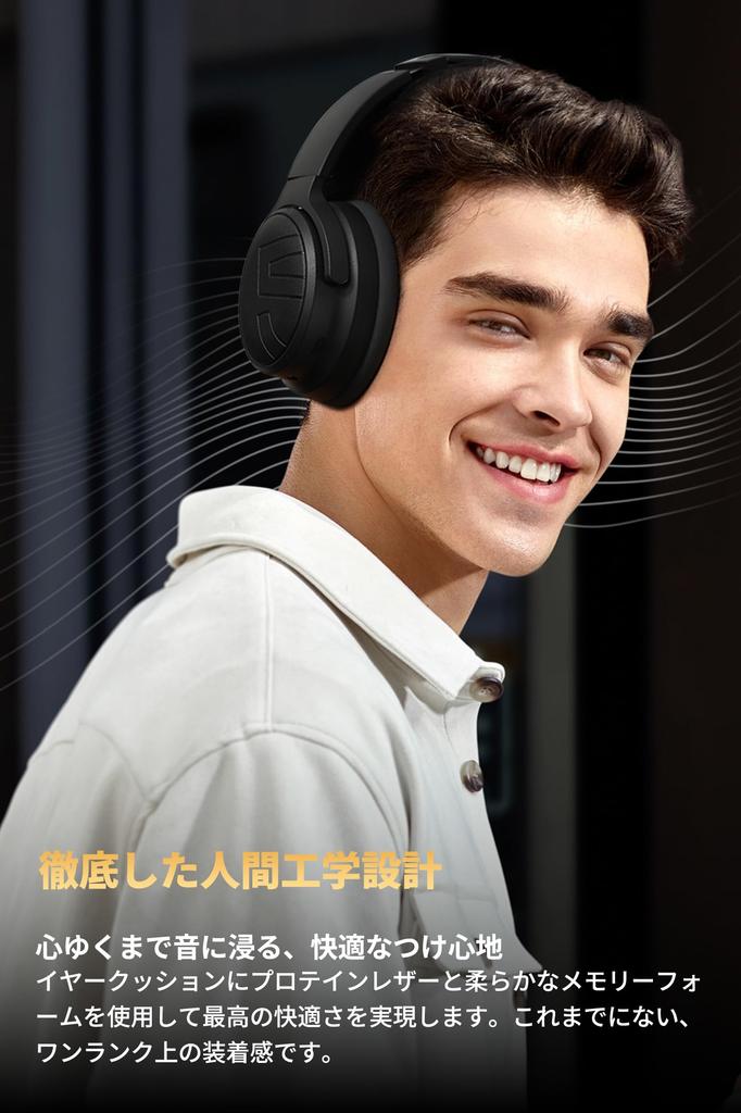 SOUNDPEATS Space Pro Wireless Compatible Active Noise Cancelling up to 40mm 10mm Dual Up to 151 Hours of and AUX Wired Summer Gold Award Headphones,