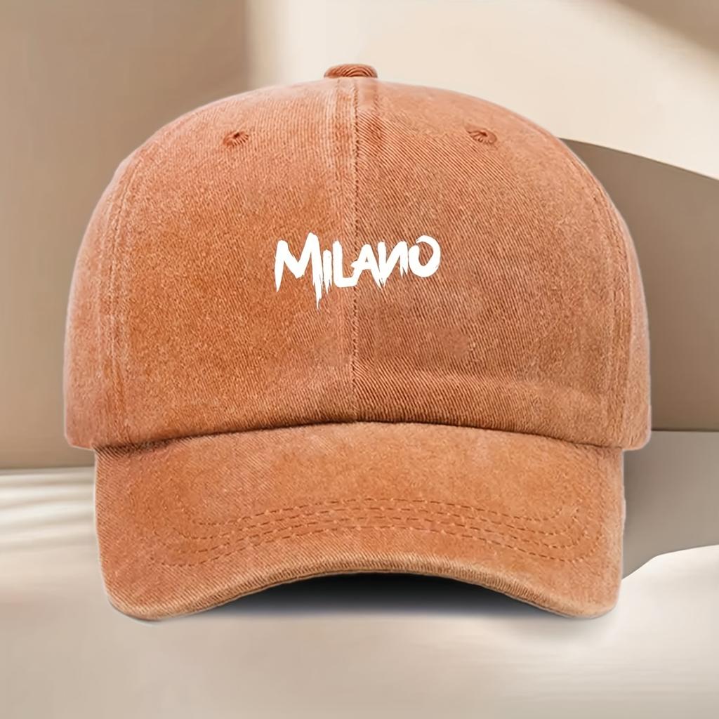 Text printed pattern baseball cap, casual, simple, versatile and trendy, unisex peaked cap