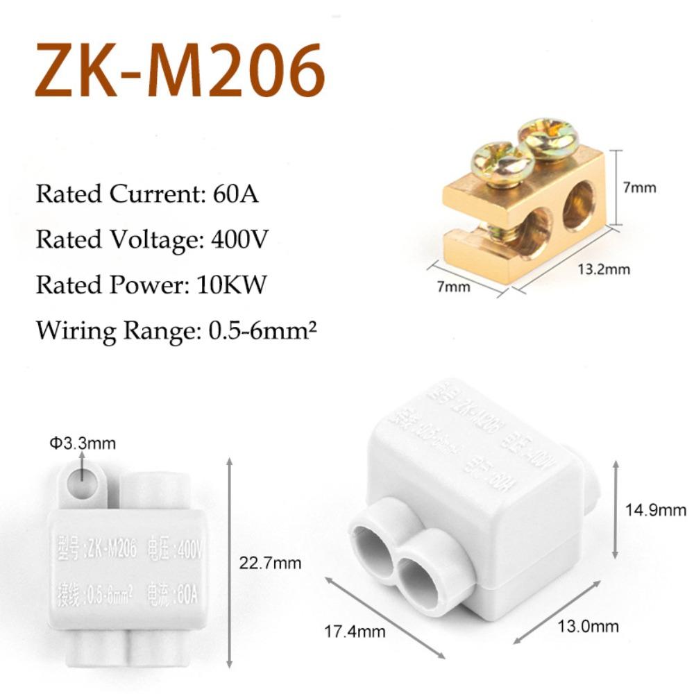 

New Conductor Brass High Power Splitter Large Current Universal Quick Terminal Block Fast Connector Electrical