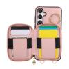 Crossbody Zipper Cards Solt Ring Holder Wallet Leather Case For Samsung S25 Ultra S24 Plus S23 S22 A56 A16 A26 A36 A06 A55 Cover