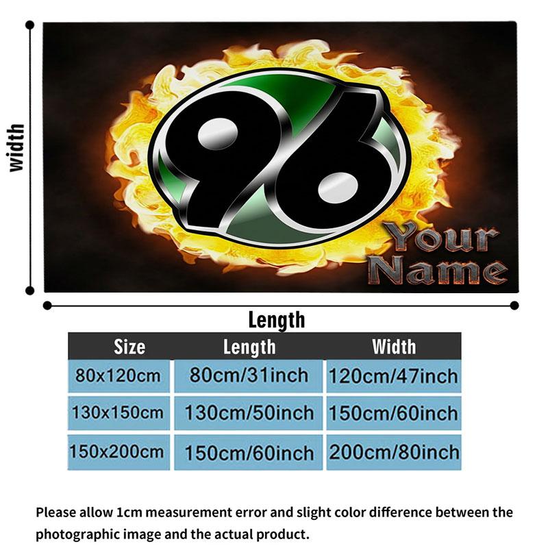 1PC Hannover 96 Custom Name Patterned Flannel Blanket Suitable For All Seasons for Home Decor Warmth and Comfort Gifts Holiday Present