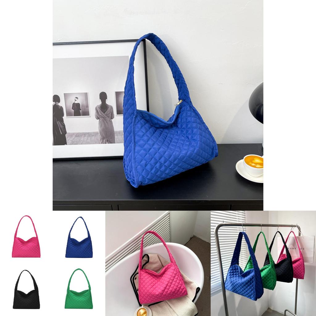 Trendige Nylon-Tragetasche für Damen Herbst Winter 2023 Große Kapazität Gesteppte Umhängetasche