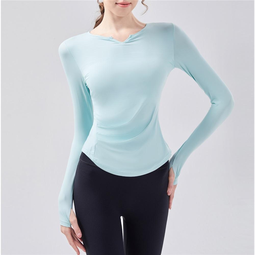 Pilates With Built-in Chest Cushion, Pleated Waist, Yoga, Fitness, Cycling And Running Top, Professional Quick-drying Nude Fitness Wear