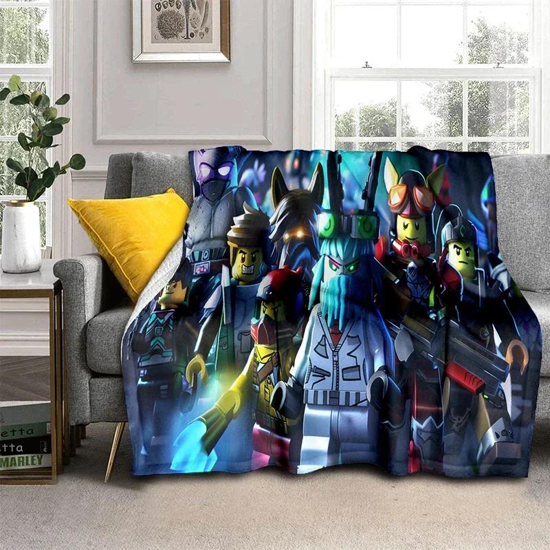 

2025 New Style R-Robloxs Cartoon Game Soft Blankets,Keep Warm Throw Blanket Comfortable Blanket for Beds Sofa Home Bedroom 75x90cm( 29x35in )