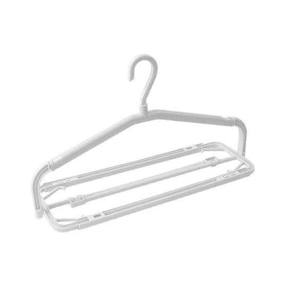

Retractable Clothes Hanger Non-Slip Windproof Telescoping Folding Coat Hanger Heavy Duty Closet Bath Towel Blanket Clothing Drying білий