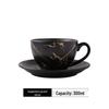European Frosted Ceramic Coffee Cup & Saucer Set