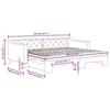 VidaXL Daybed with Trundle and Mattress Cream 90x200 Cm Fabric 3197448