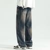 American High Street Retro Washing Gradient Jeans Men's Loose Straight Pants