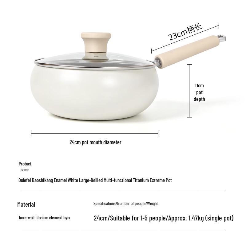 OLOFE Titanium Ceramic Non-Stick Wok