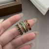 Personalized Six-Character Mantra Bow Enamel Drip Open Ring Niche Design Retro High-End Sense Stacked Ring