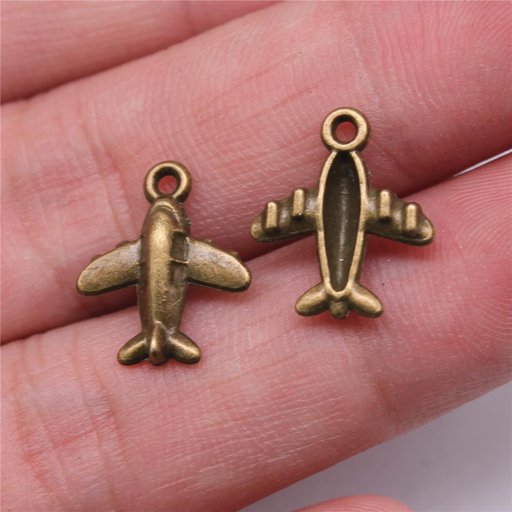 

10pcs Vintage Bronze Color Travel Journey Aircraft Passport Trunk Charms Jewelry Making For Necklace Bracelet Keychain Making