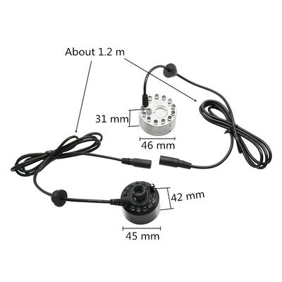 12 LED Colorful Light Ultrasonic Mist Maker Fogger Fog Water Fountain Pond Atomizer Air Humidifier Garden Outdoor Sprayer Tool
