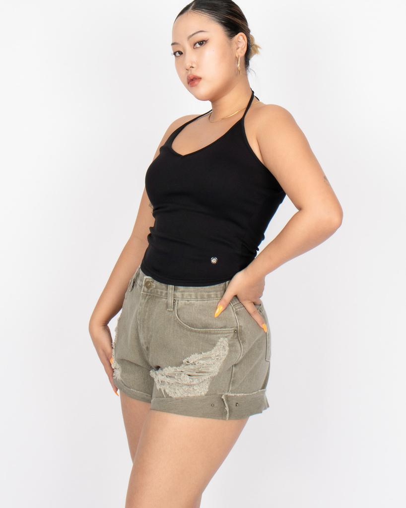 Kulsiseu Cs Khaki Damage Shorts-38