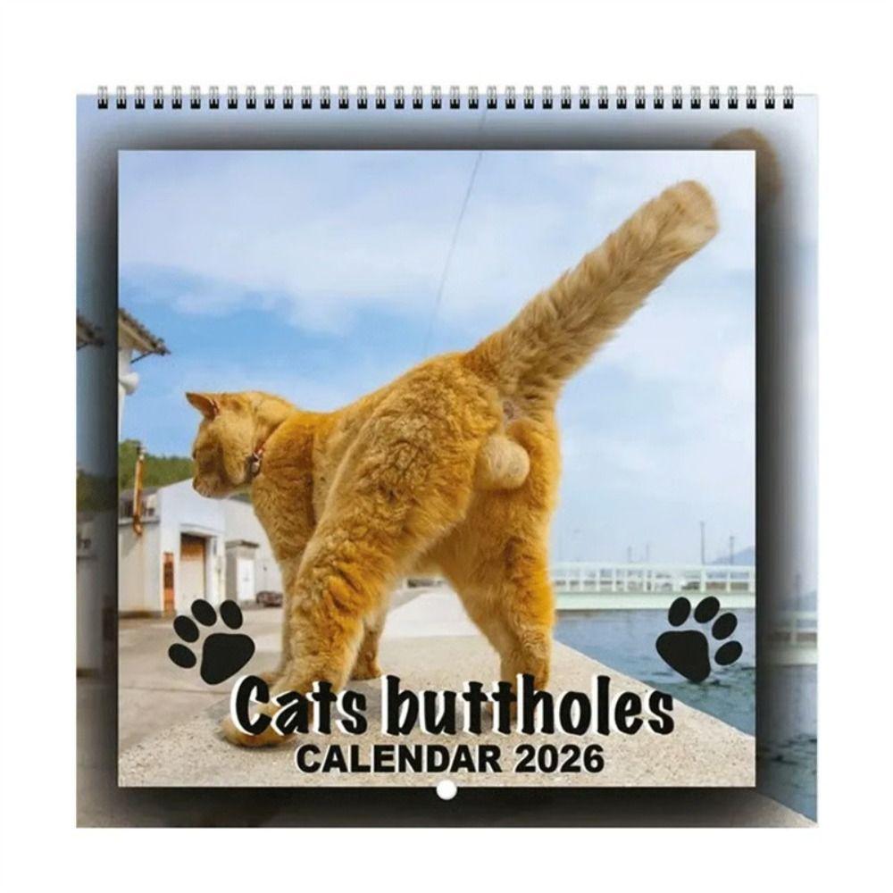 2026 Funny Cat Calendar Gag Gift Family Planner NEW Cat Butt Calendar  Office