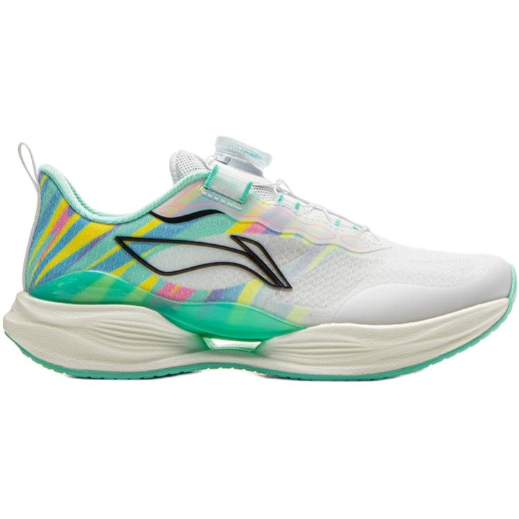 Li Ning Kids Ultra Light 22 Running Series Comfortable Versatile Wear Resistant Non Slip Low Top Kids Running Shoes Kids Running Shoes White YKFV186-1