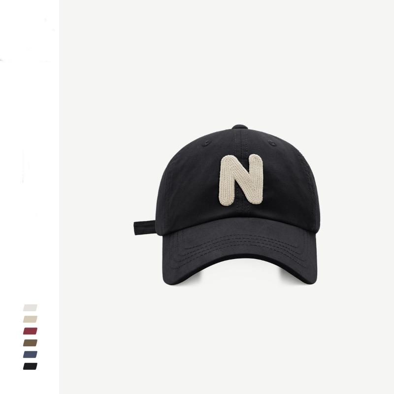Street tide brand N soft top baseball cap men's and women's street racket spring and summer simple face cap