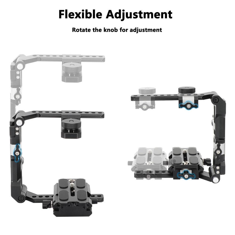 HDRIG Adjustable Quick Release Camera Cage for Sony, Canon, Nikon, Panasonic DSLR Cameras 3868