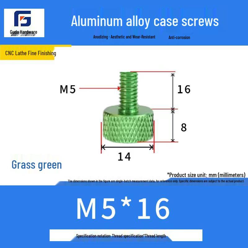 Knurled Aluminum Alloy Hand-Tightening Knob - M3M4M5M6M8 Sizes.