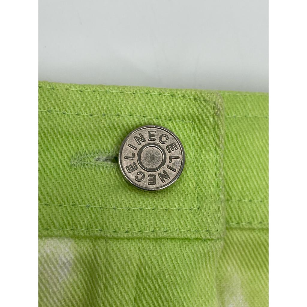 CELINE Light green orange denim skirt skirt 34 Light greenUsed