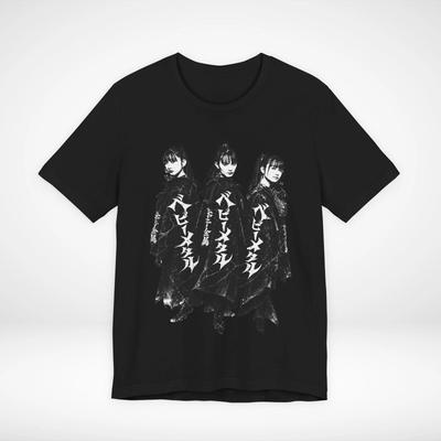T-shirt Band BABYMETAL Grafica Metal Giapponese Stile Vintage Nero