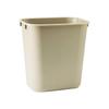 Soft Molded Plastic Wastebasket Rectangular Desk Trash Can Indoor Outdoor Garbage Bin Easy Clean Durable All Purpose Waste