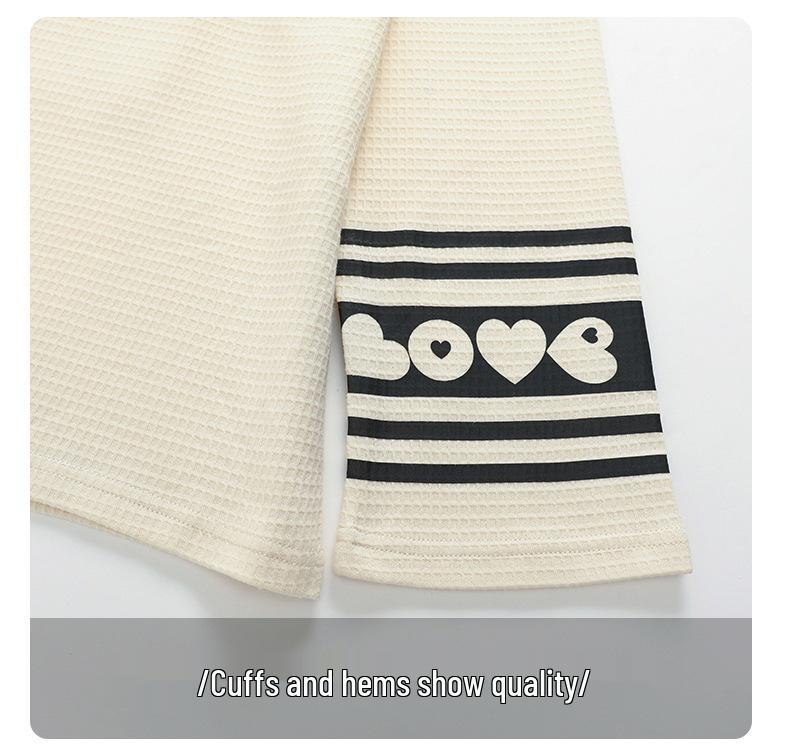 Herren Casual Koreanischer Stil Langarm Pyjama - Reine Baumwolle, Geeignet für Frühling, Herbst und Winter.