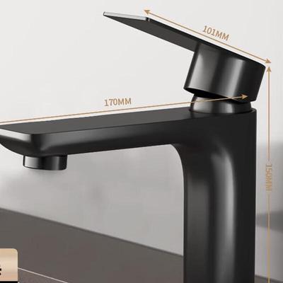 MDNG304 Rostfritt Stål Elegant Svart Tvättställsblandare