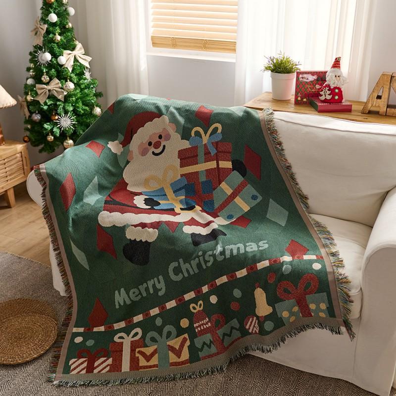 Cotton Sofa Throw Cover With Tassels American Country Style Single Office Nap Blanket Picnic Mat
