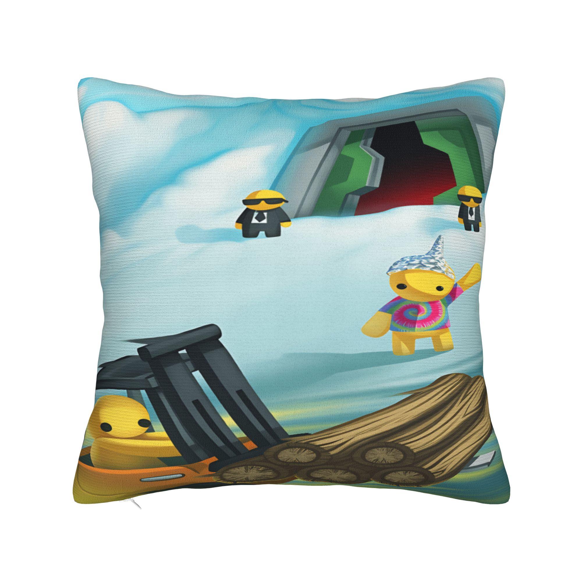 W-Wobbly L-Life Online Game Pillowcases Morden Pillow Case For Living Room Sofa Soft Pillow Cover 12x12Inch