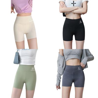 Women Hight Waist Elastic Tight Shorts Solid Color Fitness Yoga Shorts Shark Pants